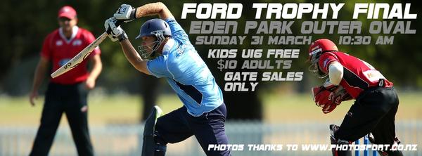 Auckland Aces v Canterbury Wizards Ford Trophy Cricket Final